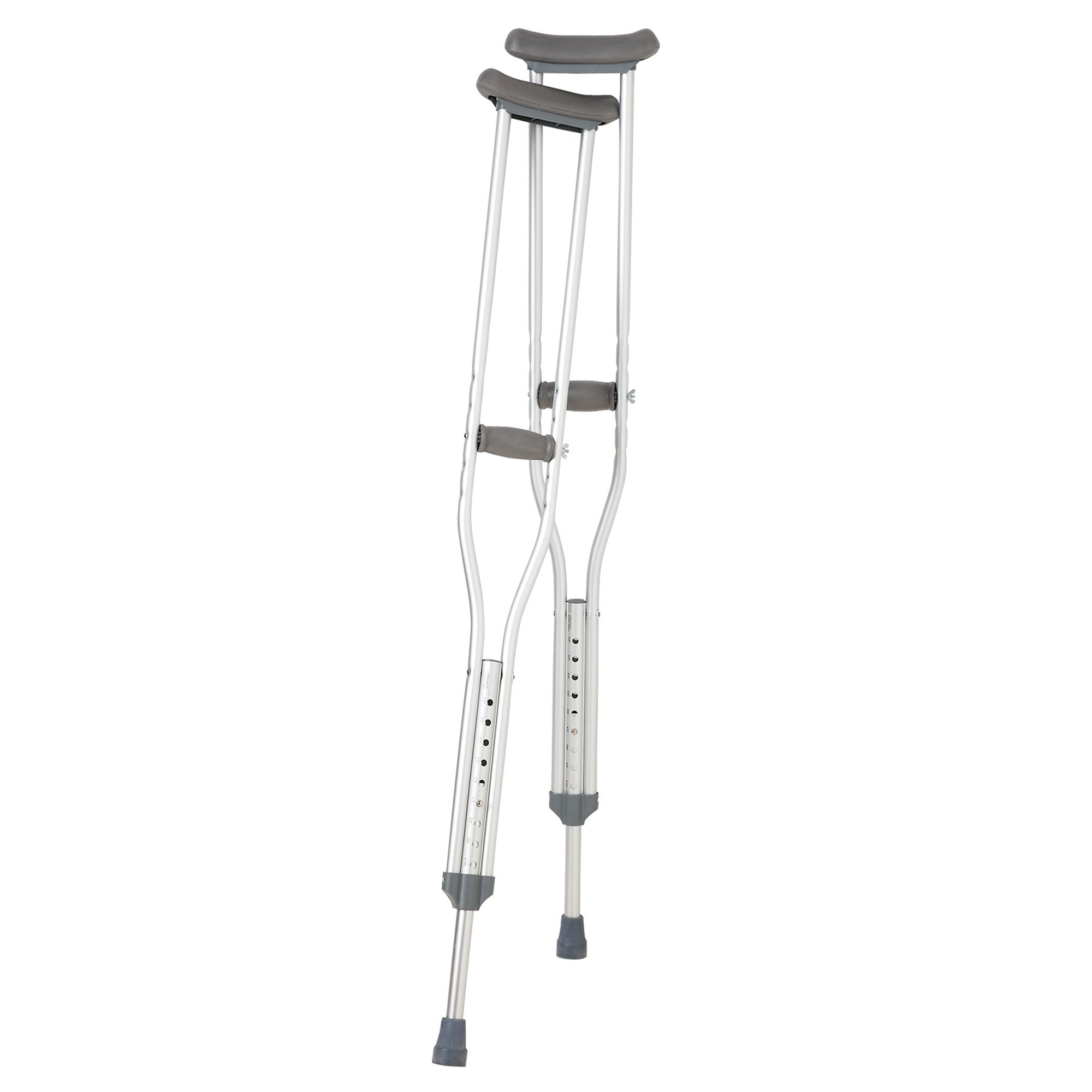 Breg Aluminum Underarm Crutches for Adults, 5'2"*5'10" * Lightweight Mobility Aid with Push Button Height Adjustment