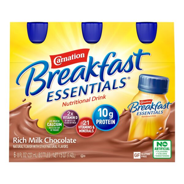 Carnation Breakfast Essentials? Chocolate Nutritional Drink - 8 oz Bottle, Milk Chocolate Flavor, Pack of 24 - Image 5
