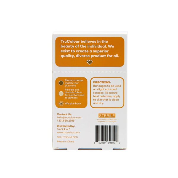 Tru-Colour Skin Tone Fabric Bandage Adhesive Strips * Brown, 1 x 3 Inch, Pack of 50 - Image 9