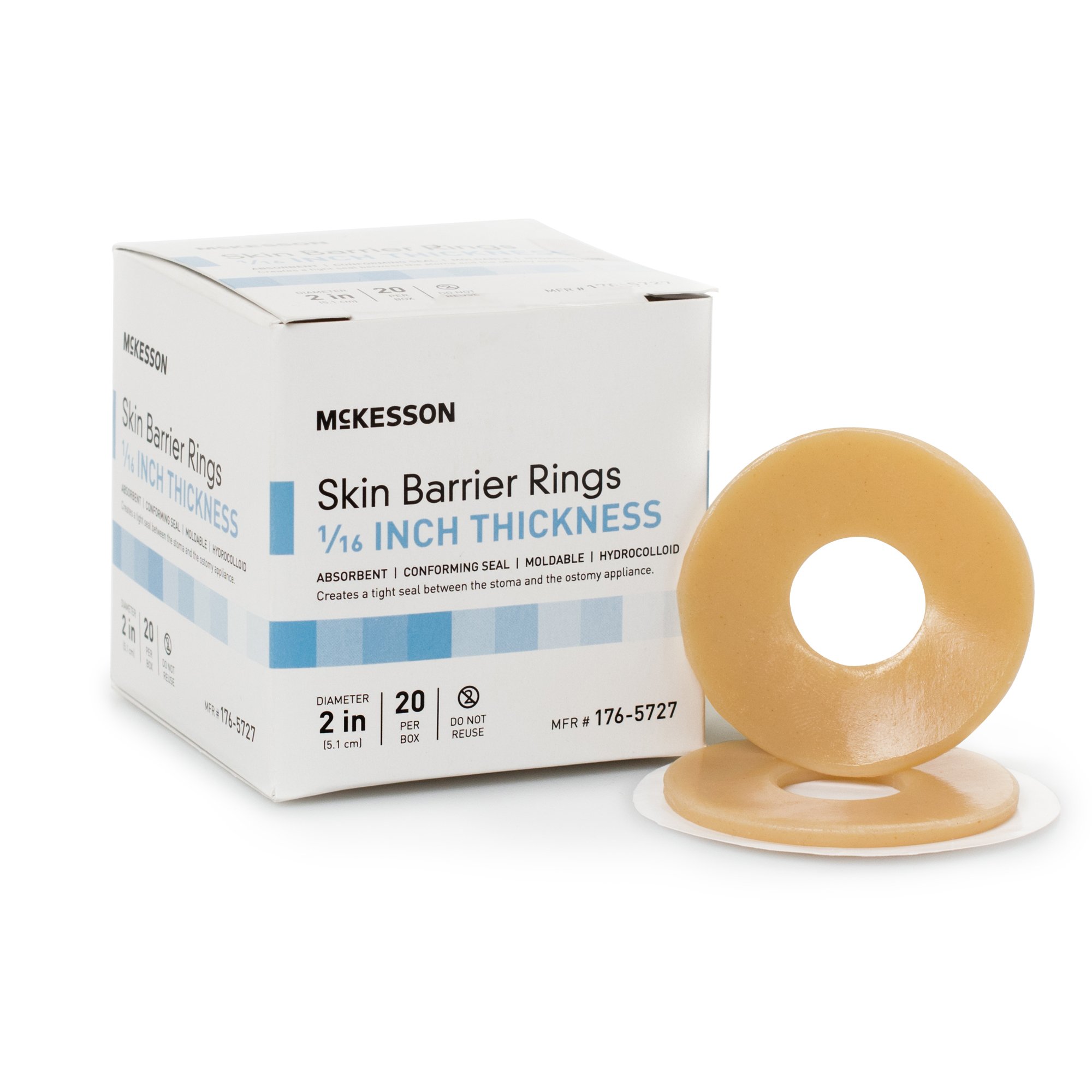 McKesson Skin Barrier Ring - Secure Ostomy Seal with Hydrocolloid Technology
