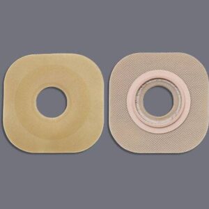 FlexWear™ Colostomy Barrier with 1 3/8 Inch Opening – Hydrocolloid, Floating Flange, Red Code System