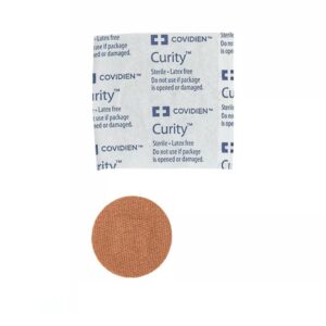 Curity* Adhesive Spot Bandage, 7/8 Inch Round * Sterile Fabric Wound Care Solution