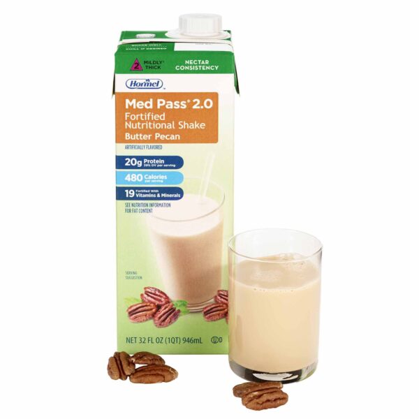 Med Pass? 2.0 Butter Pecan Fortified Nutritional Shake - 32 oz. Carton for Adults - Image 5