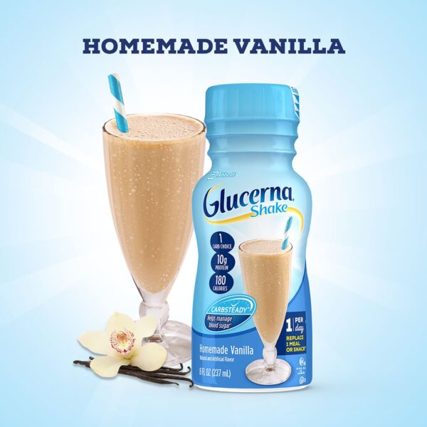 Glucerna? Original Shake Vanilla Flavor * 8 oz Bottle for Diabetics and Kidney Health - Image 2