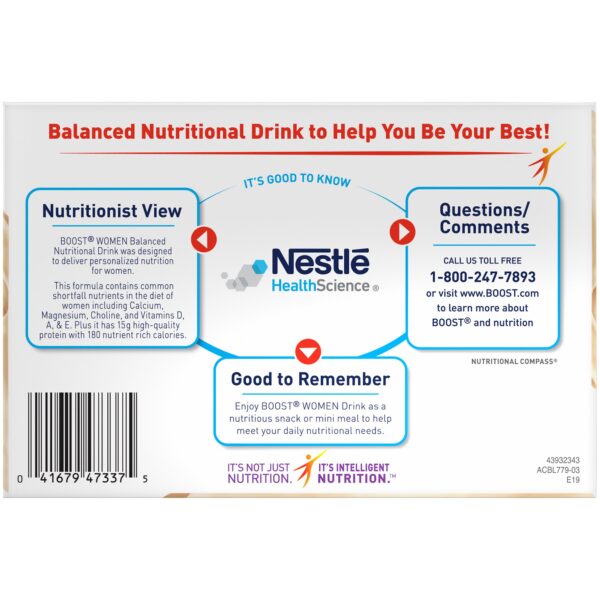 Boost Women Vanilla Nutritional Drink - 8 oz. Bottle | High-Protein, Calorie Smart Supplement - Image 4