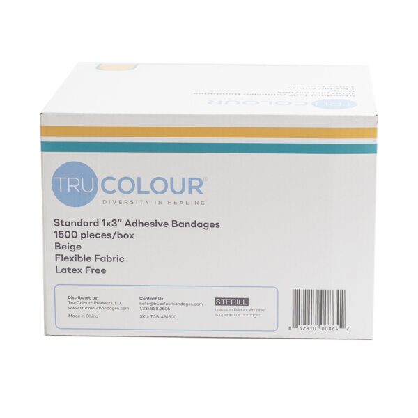 TruColour? Beige Adhesive Strip Bandages, 1 x 3 Inch - Sterile Fabric Wound Care for Minor Injuries - Image 6