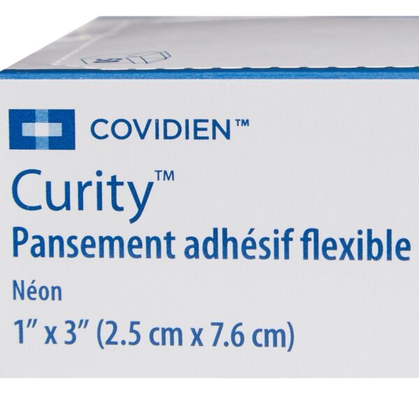 Curity* Neon Fabric Adhesive Bandages - 1 x 3 Inch, Colorful & Flexible - Image 5