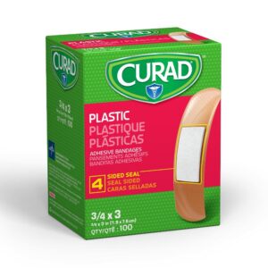 Curad? Tan Adhesive Bandages 3/4 x 3 Inches * Sterile, Latex-Free Plastic Wound Cover