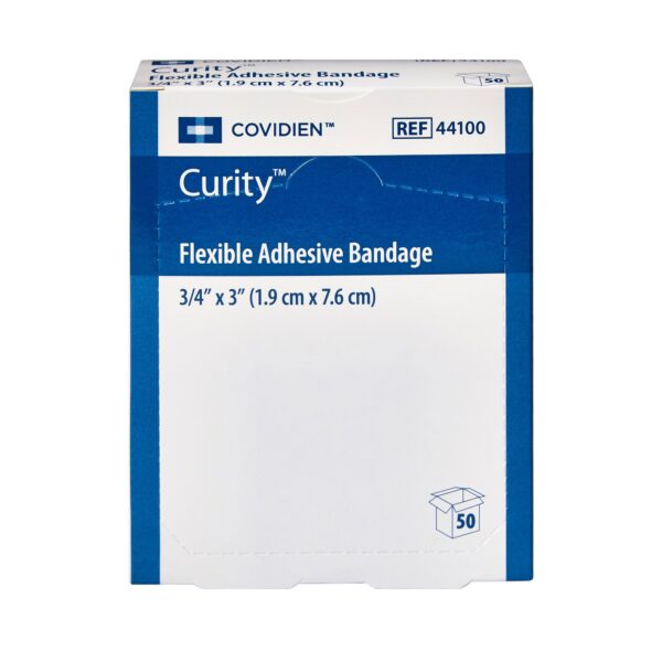 Curity* Tan Adhesive Bandage, 3/4 x 3 Inches * Sterile Fabric Wound Pad with 360? Adhesive Seal - Image 2