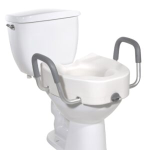 drive™ Premium Elongated Toilet Seat with Lock and Removable Arms