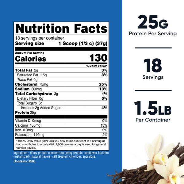 Nutricost Whey Protein Concentrate 1.5 lb Canister - Natural Protein Powder for Adults - Image 5