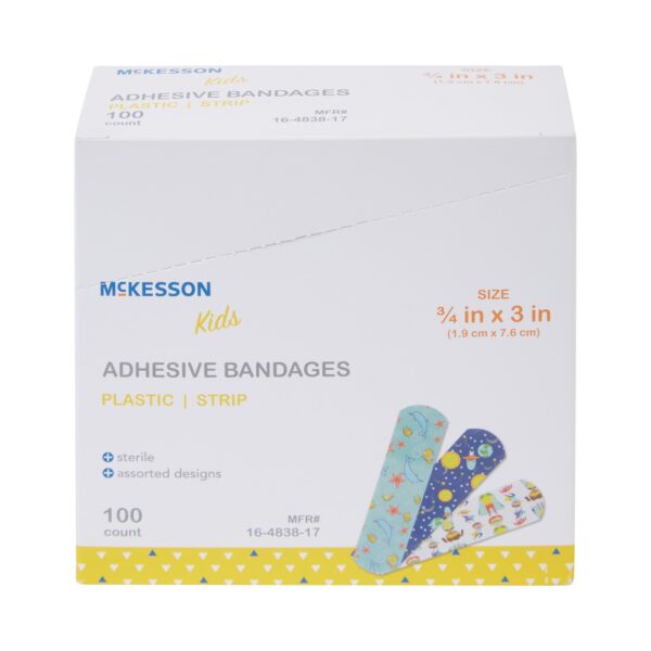 McKesson Kids* Kid Design (Assorted Prints) Adhesive Bandage, 3/4 x 3 Inches - Image 4
