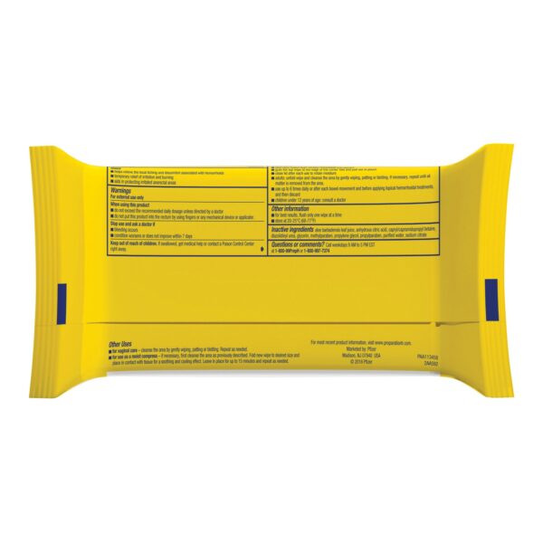 Preparation H Medicated Hemorrhoidal Wipes Max Strength with Witch Hazel & Aloe - 48 Count Refill Pack - Image 3