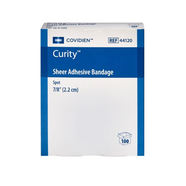 Curity* Sheer Adhesive Spot Bandage, 7/8-Inch Diameter - Pack of 100 - Image 2