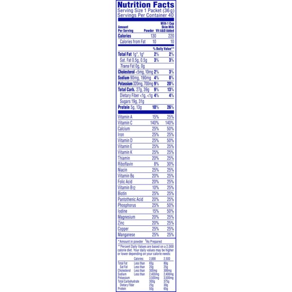 Carnation Breakfast Essentials Chocolate Nutritional Drink by Nestle * Protein Power with 13g Protein & 220 Calories per Packet - Image 6