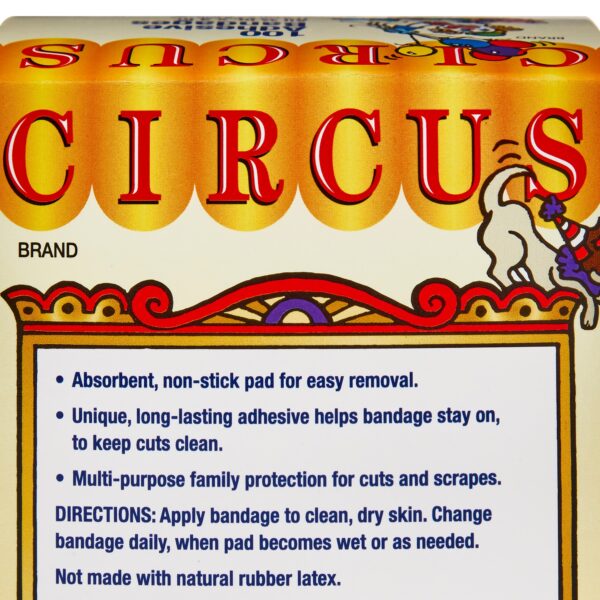 American? White Cross Stat Strip? Circus Kid Design Adhesive Bandage, 3/4 x 3 Inches - Image 4
