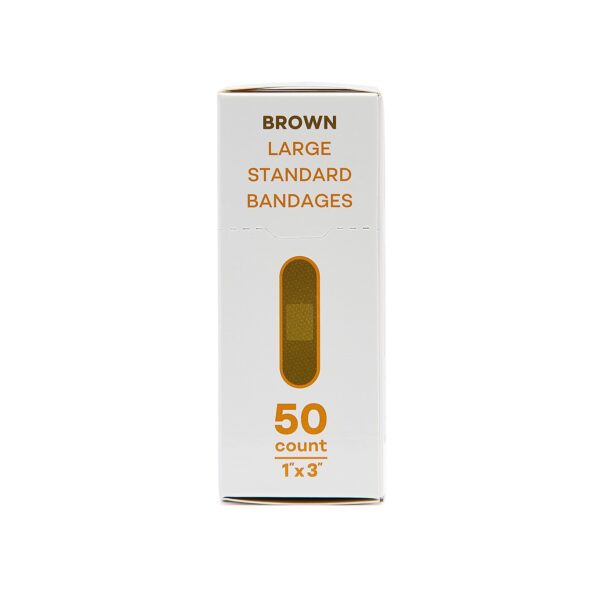Tru-Colour Skin Tone Fabric Bandage Adhesive Strips * Brown, 1 x 3 Inch, 50 Pack - Image 8