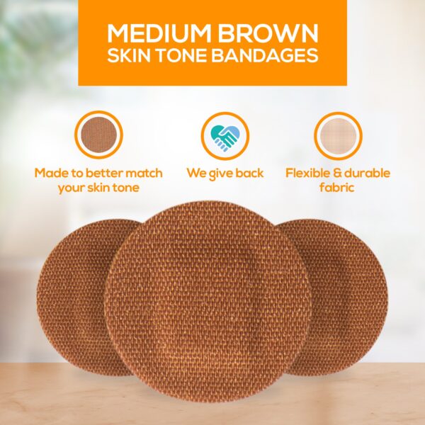 TruColour? Brown Adhesive Spot Bandages * Waterproof Fabric Wound Care (50 Pack) - Image 6