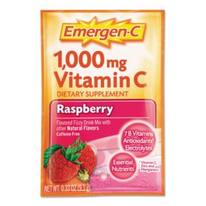 Emergen-C Daily Immune Support Raspberry Drink Mix * Vitamin C & Mineral Supplement, 30 Packets