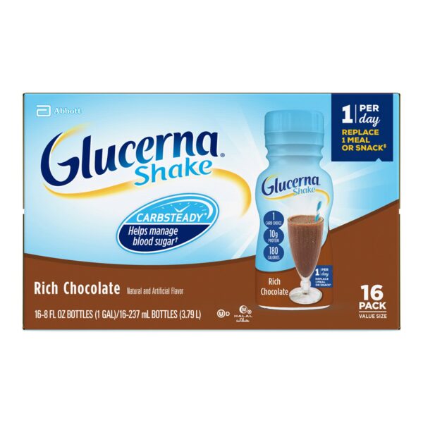 Glucerna Original Shake Chocolate Flavor * 8 oz Bottle for Diabetics and Kidney Health - Image 3