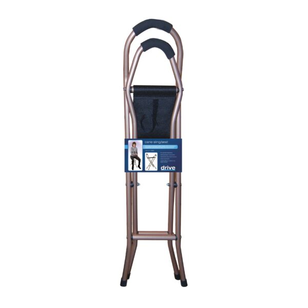 Drive Medical RTL10360 Quad Cane with Sling Seat and Foam Grip Handle - Image 3