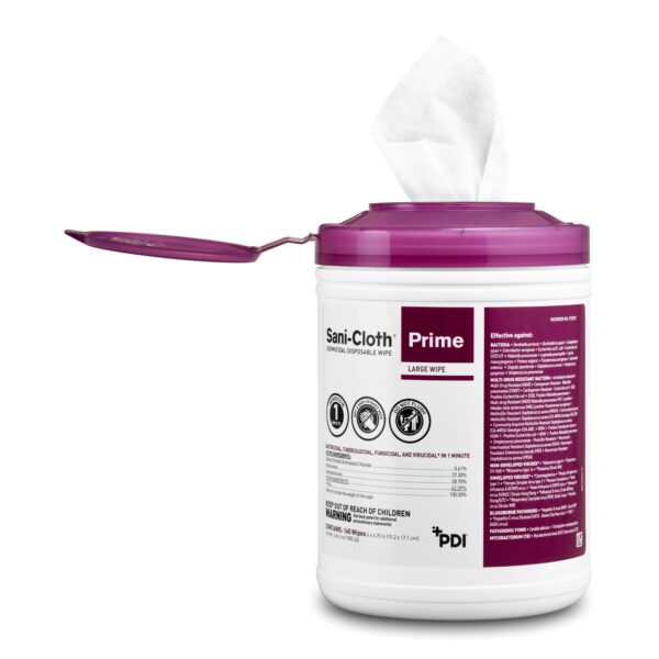 Sani-Cloth® Prime Large Germicidal Disinfectant Wipes - 6 x 6.75 Inch, 160 Count - Image 3
