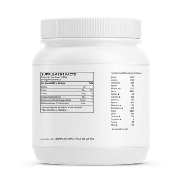 Thorne Collagen Fit with Nicotinamide Riboside Dietary Supplement - 17.8 oz Canister - Image 2