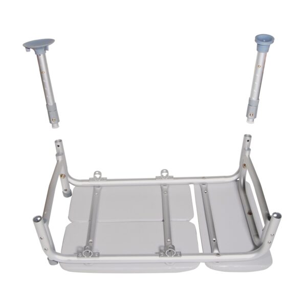 Drive™ Aluminum Knocked Down Bath Transfer Bench with Adjustable Height and Reversible Back - Image 2