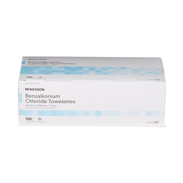 McKesson Benzalkonium Chloride Antiseptic Skin Wipes – 5 x 7 Inch Sterile Towelettes (100 Count) - Image 6