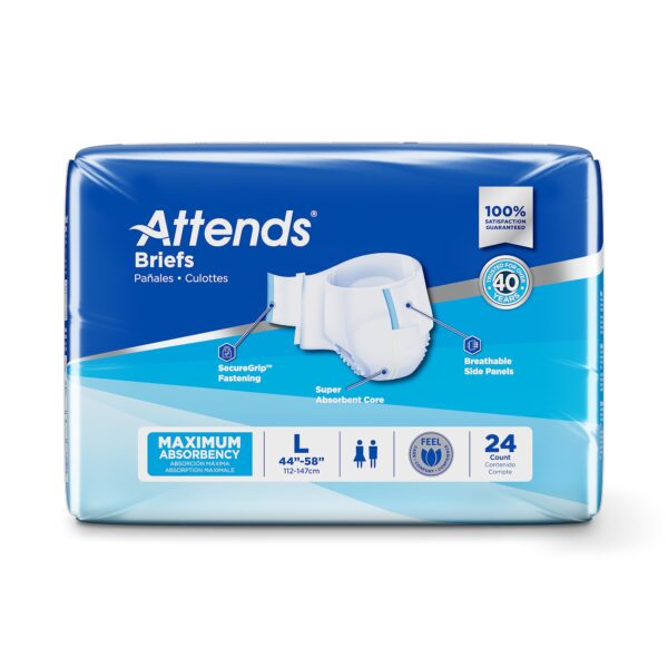 Attends® Large Heavy Absorbency Disposable Incontinence Briefs for Adults - Image 3