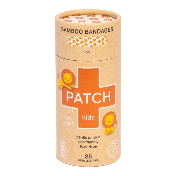 Patch Kids Lion Design Adhesive Bandages - 3/4 x 3 Inch Eco-Friendly Bamboo Wound Care - Image 3