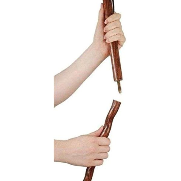 Brazos Twisted Oak Traveler's Walking Stick, 55-Inch - Red Oak Handcrafted Hiking Cane - Image 4
