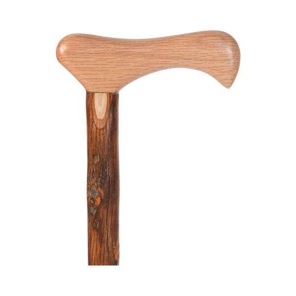 Brazos* Hickory Hiking Staff - 37 Inch Twisted Wood Handle with Rubber Ferrule - Image 2