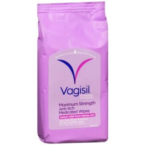 Vagisil Medicated Anti-Itch Wipes Maximum Strength – Fast Relief for Itching