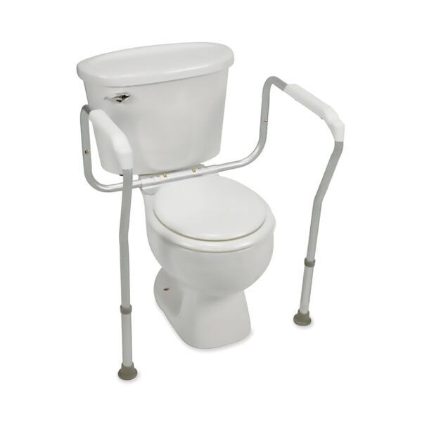 HealthSmart Toilet Safety Arms with Adjustable Support and Rust-Resistant Aluminum Build - Image 4