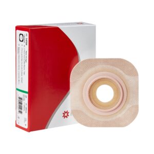 New Image™ Flextend™ Flat Ostomy Barrier with 1-Inch Opening and Floating Flange, 44mm, Green - 5 Pack