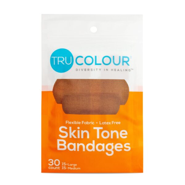 TruColour? Brown Waterproof Adhesive Bandage, 1 x 3 Inch - Pack of 30 - Image 2