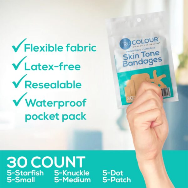 TruColour? Beige Adhesive Bandages Assorted Shapes and Sizes - Image 3