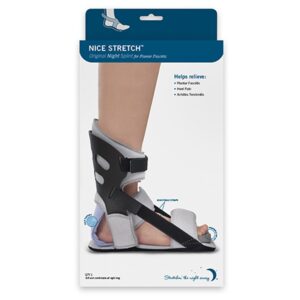 Nice Stretch Original Plantar Fasciitis Night Splint with Polar Ice Pack, Medium – Unisex Foot Support for Men and Women