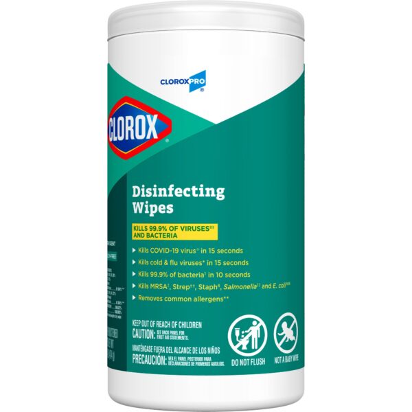 CloroxPro Clorox Disinfecting Wipes Fresh Scent – 75 Count Canister - Image 4
