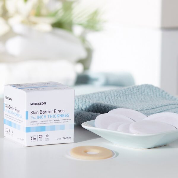 McKesson Skin Barrier Ring - Secure Ostomy Seal with Hydrocolloid Technology - Image 8