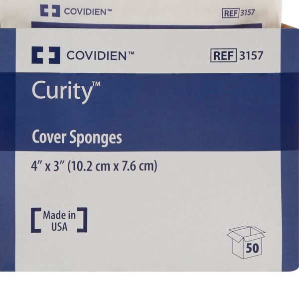 Curity* Sterile Nonwoven Cellulose Sponge, 3 x 4 Inch, 4-Ply for Wound Care - Image 4