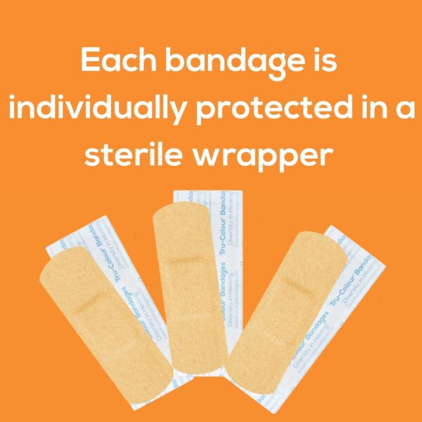 Tru-Colour Skin Tone Beige Fabric Adhesive Bandages * 1 x 3 Inch, Sterile and Waterproof - Image 5
