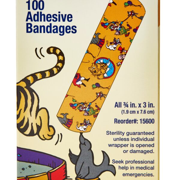 American? White Cross Stat Strip? Circus Kid Design Adhesive Bandage, 3/4 x 3 Inches - Image 5