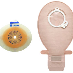 SenSura® Click Convex Light Ostomy Barrier with 1 3/8 Inch Opening and Blue Match System