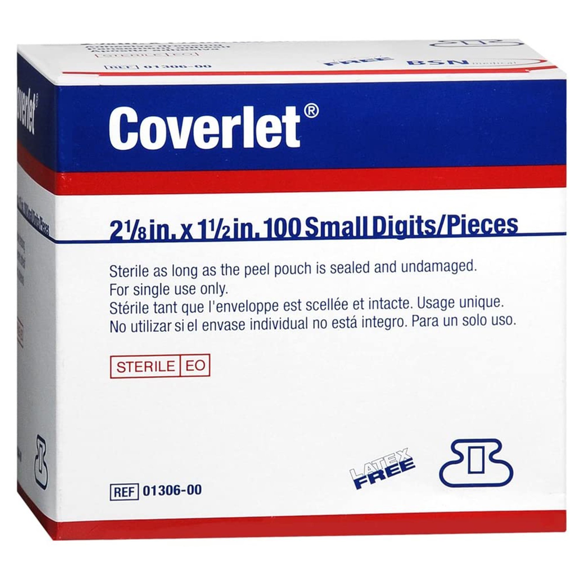 Coverlet? Fingertip Tan Adhesive Bandage - 1? x 2? Inch Sterile Fabric Wound Pad with 360? Adhesive Seal