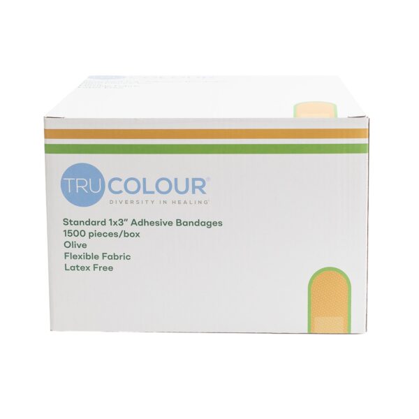 TruColour Olive Adhesive Bandages - 1 x 3 Inch, Pack of 1500 - Image 7