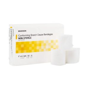 McKesson Conforming Bandage, 2 Inch x 4-1/10 Yard, NonSterile Polyester Roll for Wound Care