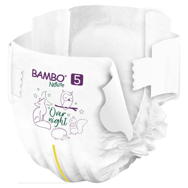 Bambo? Nature Overnight Diapers Size 5 * Heavy Absorbency Baby Diaper with Refastenable Tabs - Image 2