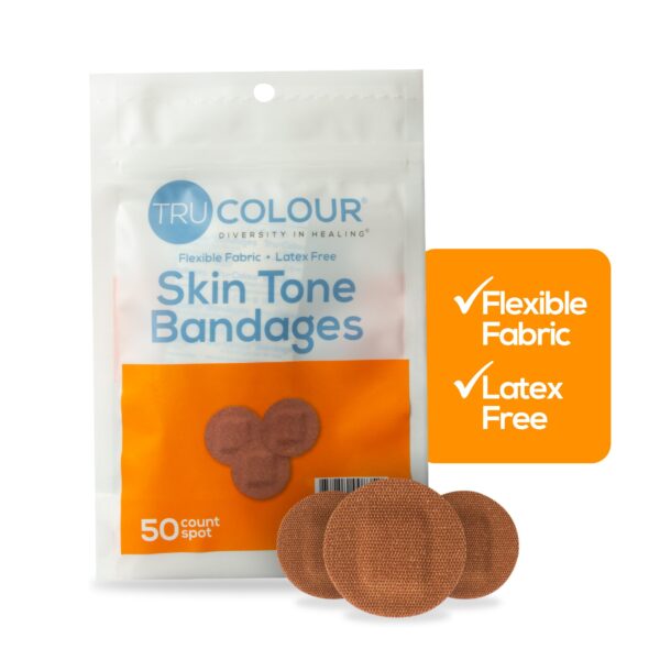 TruColour? Brown Adhesive Spot Bandages * Waterproof Fabric Wound Care (50 Pack) - Image 5